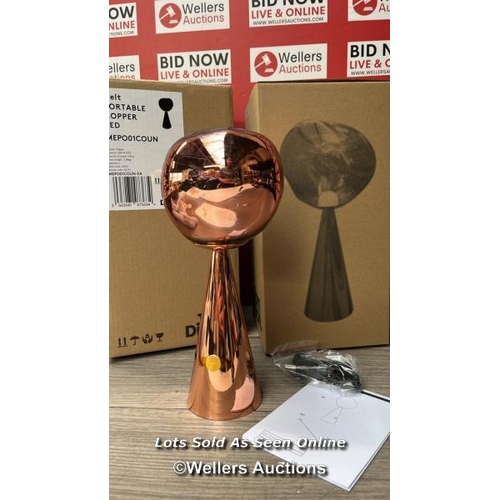 98 - TOM DIXON MELT PORTABLE COPPER LED TBL LAMP / APPEARS TO BE NEW WITH OPEN BOX / RRP: �270 / G11