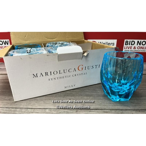 99 - MARIO LUCA GIUSTI TUMBLER MILLY TURQUOISE (SET OF 5) / APPEARS TO BE NEW WITH AN OPEN BOX / RRP: �17... 