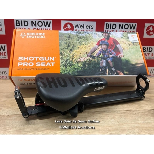 38 - SHOTGUN STEP-UP KIDS MTB SEAT / SOME SIGNS OF USE / MISSING SPACERS / T11-T20