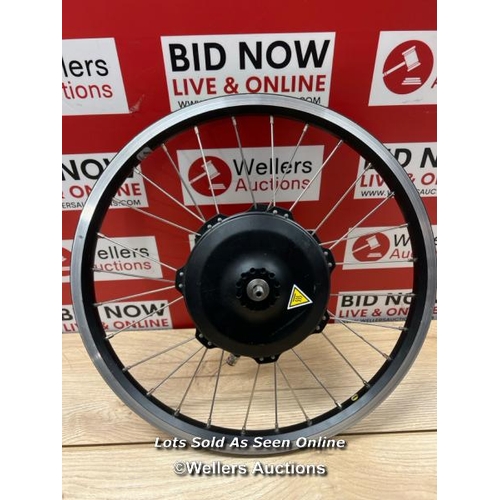 58 - NEW BROMPTON ELECTRIC FRONT WHEEL / WITH SOME MARKS / UNTESTED / T11-T20