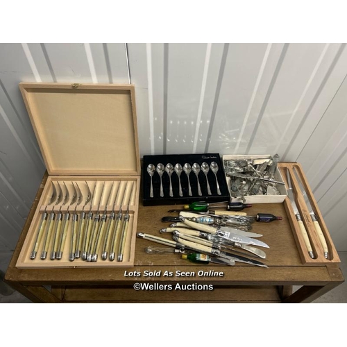 29 - Large quantity of collectable cutlery including Laguiole, Robert Welch and Culinary Concepts London ... 