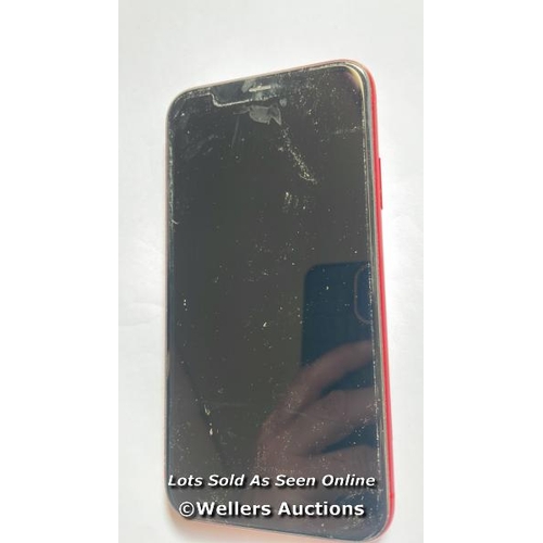 9016 - APPLE IPHONE 11 / A2221 / (PRODUCT) RED / 128GB / SERIAL. NO. HCVDW6AWN73G / I-CLOUD LOCKED