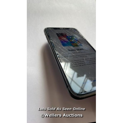 9030 - APPLE IPHONE 11 / A2221 / BLACK / 64GB / SERIAL. NO. GXHF50BAN735 / I-CLOUD UN-LOCKED / DAMAGED REAR... 