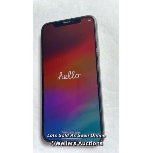 9055 - APPLE IPHONE XS / A2097 / SPACE GREY / 256GB / SERIAL. NO. G0NZR28LKPG4 / I-CLOUD LOCKED / DAMAGED R... 