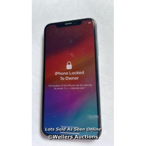 9056 - APPLE IPHONE XS / A2097 / SPACE GREY / 256GB / SERIAL. NO. G0NZ12JNKPG4 / I-CLOUD LOCKED