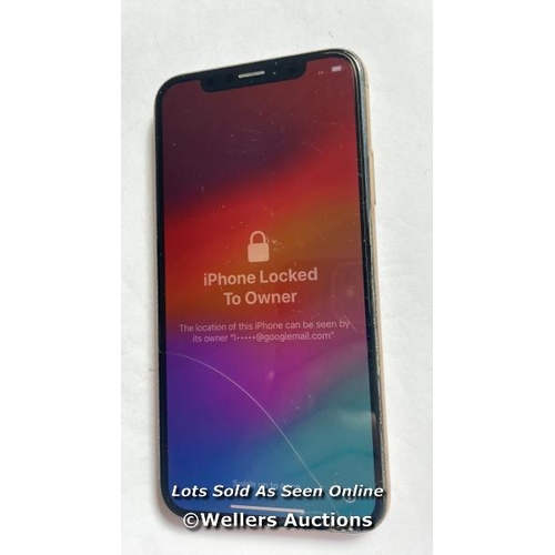 9060 - APPLE IPHONE XS / A2097 / GOLD / 256GB / SERIAL. NO. G0NY52ECKPG6 / I-CLOUD LOCKED