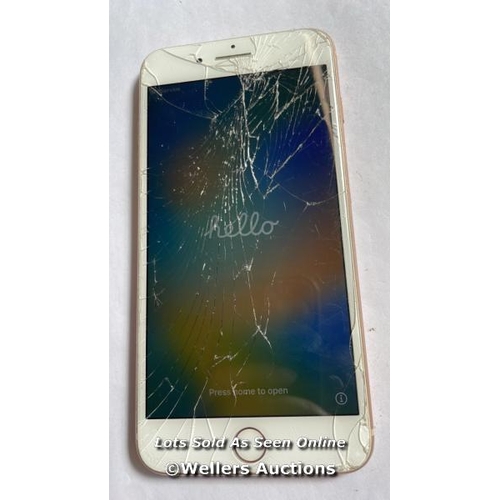 9099 - APPLE IPHONE 8+ / A1897 / GOLD / 64GB / SERIAL. NO. FCRVR555JCM4 / I-CLOUD UNLOCKED / FRONT AND REAR... 