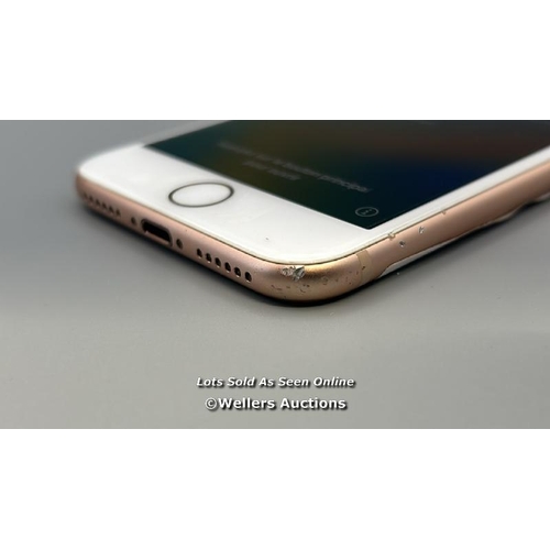 9108 - APPLE IPHONE 8 / A1905 / GOLD / 64GB / SERIAL. NO. C8PVLEHJJC69 / I-CLOUD LOCKED