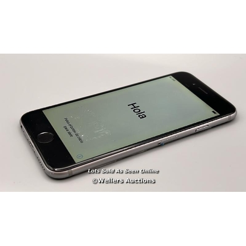 9133 - APPLE IPHONE 6 / A1586 / SPACE GRAY / 32GB  / SERIAL. NO. DNPVG66JHXR5  / I-CLOUD LOCKED