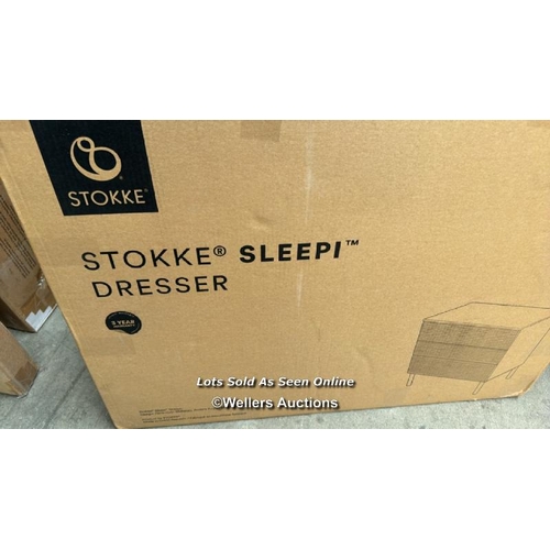 440 - STOKKE SLEEPI DRESSER - NATURAL / APPEARS TO BE NEW / BOX 2 OF 2 ONLY (INCOMPLETE SET) / S51