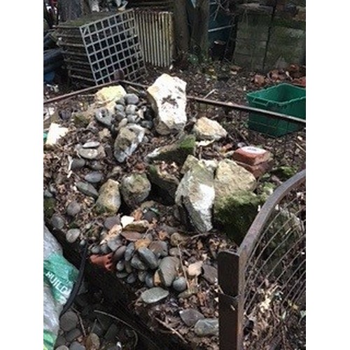 469 - A wire basket of bargate stone (image to follow) (no lifting equipment on site, buyer must be prepar... 