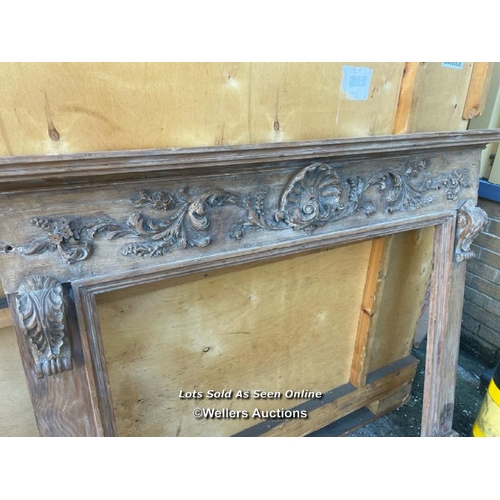 21 - Victorian style fire surround with clamshell and floralette detailing, 120cm h x 134cm w x 17cm d  /... 