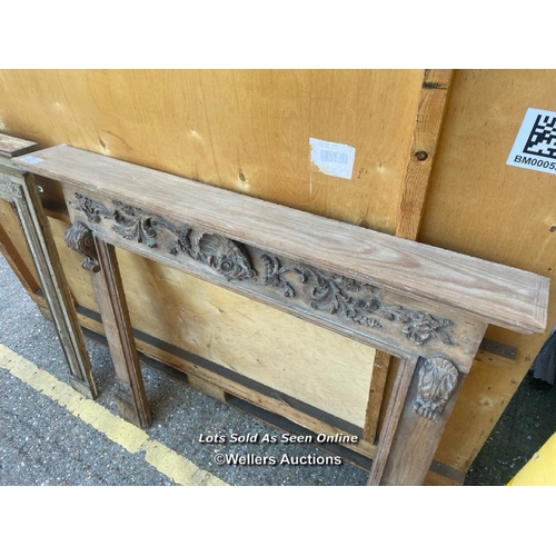 21 - Victorian style fire surround with clamshell and floralette detailing, 120cm h x 134cm w x 17cm d  /... 