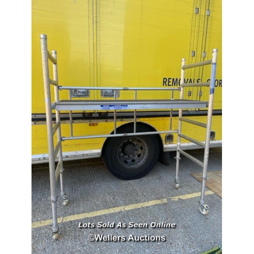 26 - Minimax DIY platform on wheels, g.w.o, 205cm h x 188cm w x 74cm d / Container no: BM000524