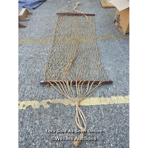 27 - Vintage rope hammock, / Container no: BM000524