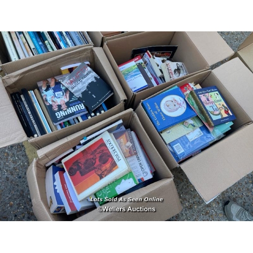 41 - Six boxes of assorted fiction and non-fiction books / Container no: BM000829