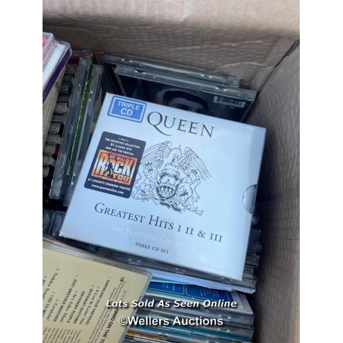 42 - Box full of CD's, Amy Winehouse, Lady Gaga, Queen, Totally Kids, Mozart (over 100 CD's) / Container ... 