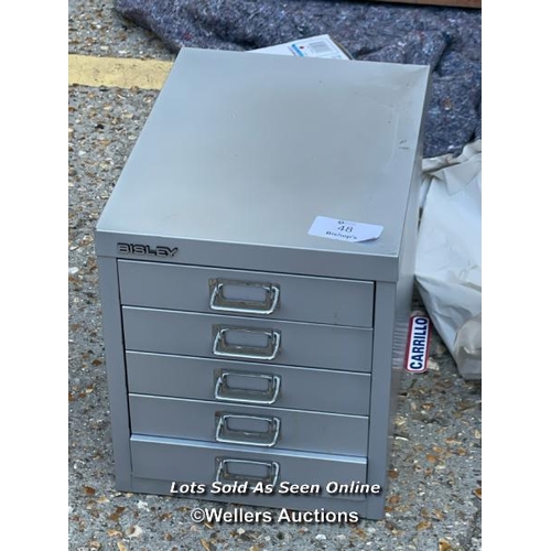 48 - Bisley filing cabinet 5 drawer filing cabinet / Container no: BM000829