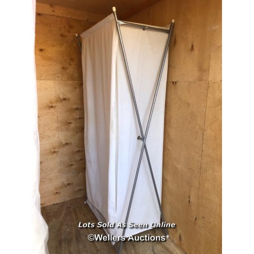 54 - Canvass wardrobe, 200cm h x 95cm w x 55cm d / Container no: BM000129