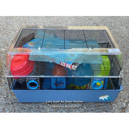 69 - Hamster cage full of accessories / Container no: BM000845