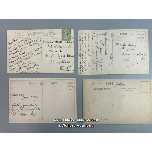 41 - A collection of over 33 zeppelin postcards including some relating to Lt Leefe Robinson V.C. who was... 