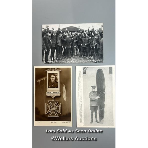 41 - A collection of over 33 zeppelin postcards including some relating to Lt Leefe Robinson V.C. who was... 