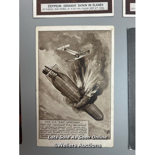 41 - A collection of over 33 zeppelin postcards including some relating to Lt Leefe Robinson V.C. who was... 