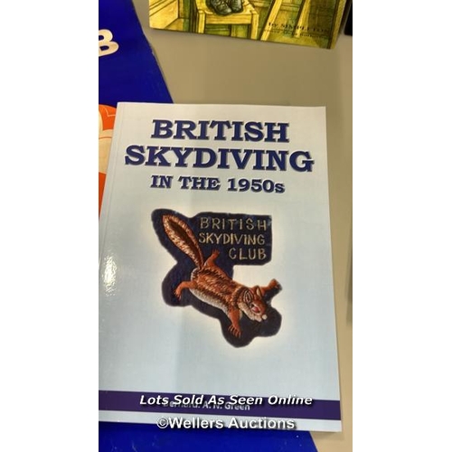 55 - Six books by Bernard A.N. Green including British Skydiving in the 1950's, Parachutes, Poems and Pol... 