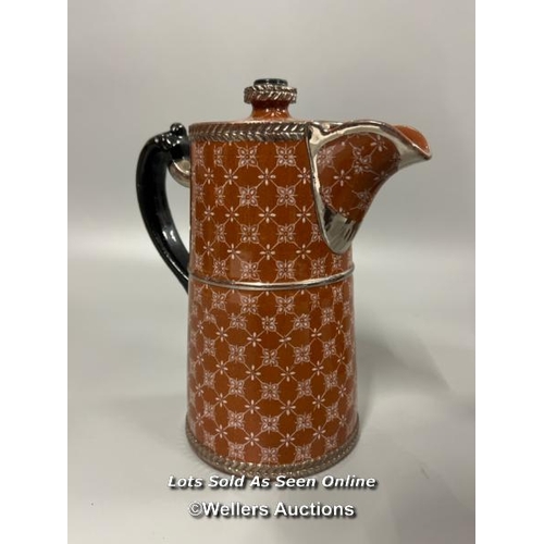 61 - Part patterned Stoke on Trent coffee set of coffee pot, Tea pot and milk jug (3) / AN12