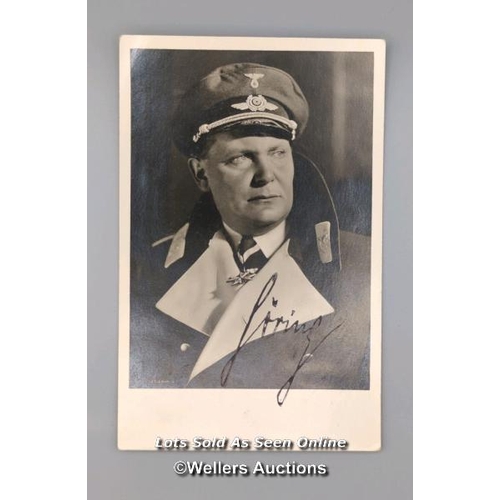 68 - A signed black and white portrait postcard bearing the original wartime signature in black ink of Ge... 