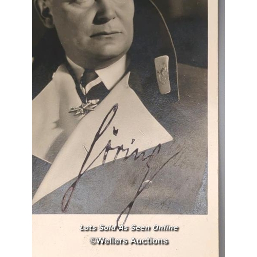 68 - A signed black and white portrait postcard bearing the original wartime signature in black ink of Ge... 