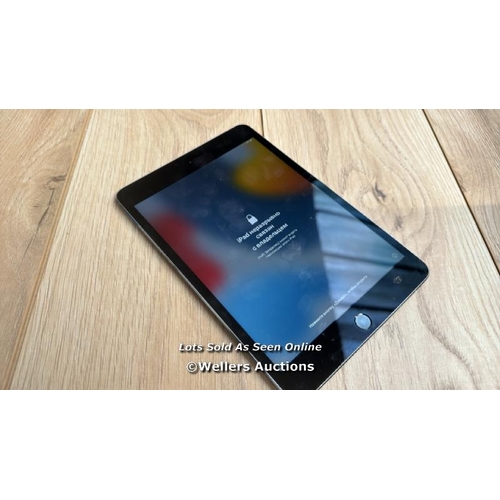 2069 - APPLE IPAD MINI 4 / A1538 / SPACE GREY / 64GB / SERIAL NO. F9FQF0B9GHKF  / I-CLOUD LOCKED