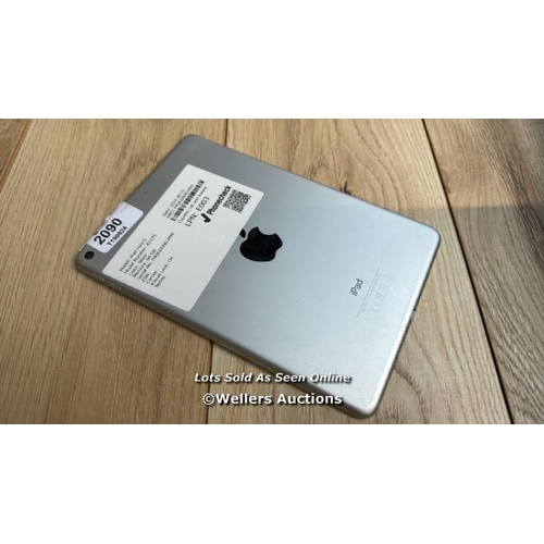 2090 - APPLE IPAD MINI 5 / A2133 / SILVER / 64GB / SERIAL NO. F8QGD00KLM94  / I-CLOUD LOCKED