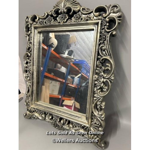 80 - Ornate style mirror with plastic frame 62 x 81cm