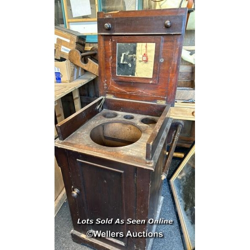 88 - Victorian mahogany ships wash basin stand, 56 x 85 x 49cm