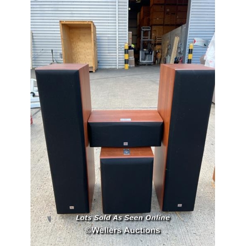 35 - Four piece JBL sound system, incl. x2 Northbridge E Series E80 floorspeakers, EC25 and E150P/230, wi... 