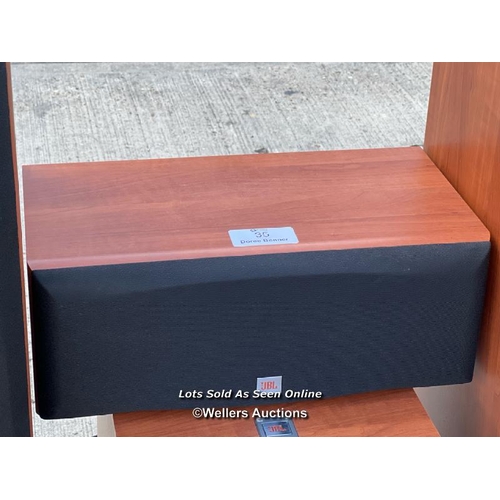 35 - Four piece JBL sound system, incl. x2 Northbridge E Series E80 floorspeakers, EC25 and E150P/230, wi... 