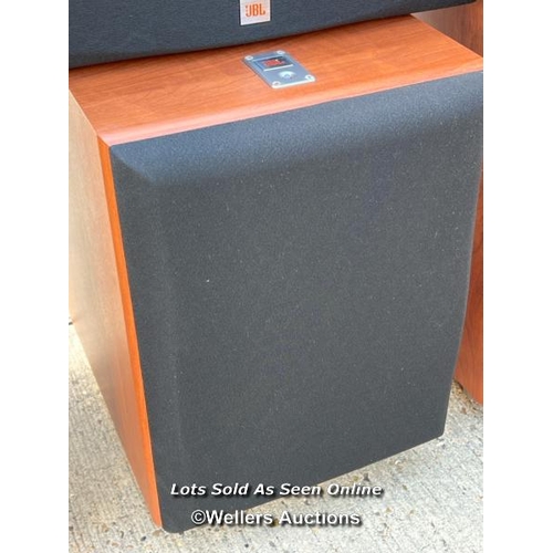 35 - Four piece JBL sound system, incl. x2 Northbridge E Series E80 floorspeakers, EC25 and E150P/230, wi... 