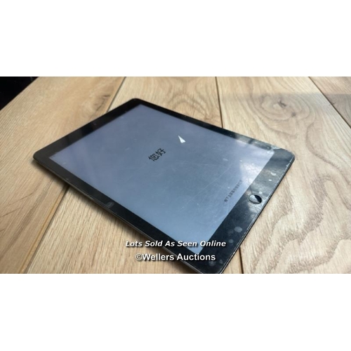 2149 - APPLE IPAD AIR / A1474 / 16GB / SPACE GREY / SERIAL NO. DMPPR2C6FK10 / I-CLOUD LOCKED