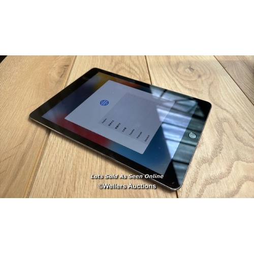 2158 - APPLE IPAD AIR 2 / A1566 / 32GB / SPACE GREY / SERIAL NO. DMPT54R7HG5D / I-CLOUD LOCKED