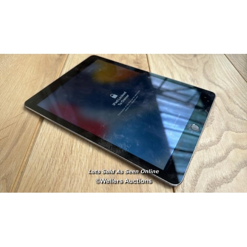 2159 - APPLE IPAD AIR 2 / A1566 / 32GB / SPACE GREY / SERIAL NO. F6QVQ057HG5D / I-CLOUD LOCKED