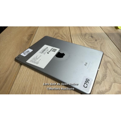 2159 - APPLE IPAD AIR 2 / A1566 / 32GB / SPACE GREY / SERIAL NO. F6QVQ057HG5D / I-CLOUD LOCKED