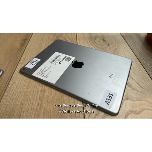 2162 - APPLE IPAD AIR 2 / A1566 / 64GB / SPACE GREY / SERIAL NO. DMPP2HHXG5VW / I-CLOUD LOCKED