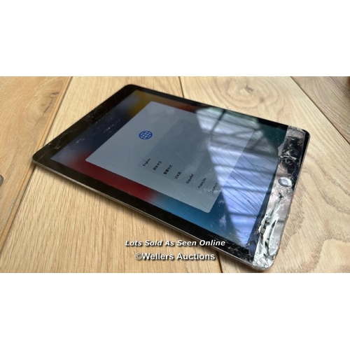 2163 - APPLE IPAD AIR 2 / A1566 / 64GB / SPACE GREY / SERIAL NO. DMPP2HHXG5VW / I-CLOUD LOCKED / SCREEN DAM... 