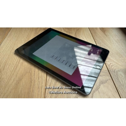 2184 - APPLE IPAD 6 / A1893 / 32GB / SPACE GREY / SERIAL NO. F9FXNNACF8J / I-CLOUD LOCKED / E85