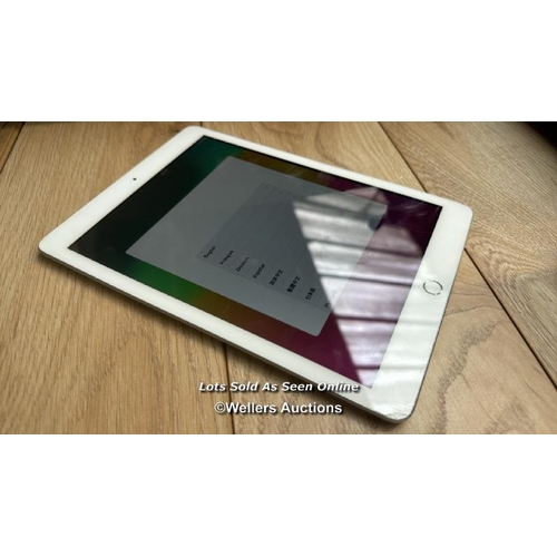 2187 - APPLE IPAD 6 / A1893 / 128GB / SILVER / SERIAL NO. F9FWFMGBJF8N / I-CLOUD LOCKED / E85