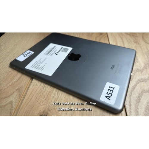 2246 - I-CLOUD UNLOCKED: APPLE IPAD AIR / A1474 / 32GB / SPACE GREY / SERIAL NO. DMPLKNLKFK11 / SCREEN DAMA... 