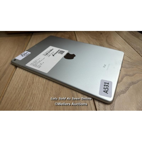 2251 - I-CLOUD UNLOCKED: APPLE IPAD AIR 3 / A2152 / 256GB / SILVER / SERIAL NO. DMPYDEYTLMPM  / H68