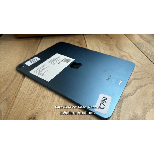 2272 - I-CLOUD UNLOCKED: APPLE IPAD AIR (5TH GEN) / A2588 / 256GB / BLUE / SERIAL NO. FQHCFQXGDY  / H68