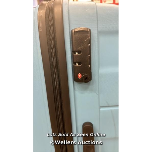 1034 - AMERICAN TOURISTER JETDRIVER LARGE 4 WHEEL SPINNER CASE / SIGNS OF USE / COMBINATION LOCKED  / P9